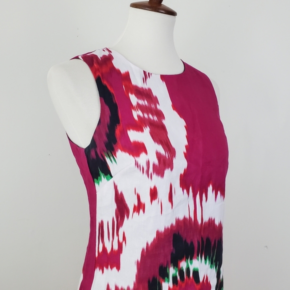 Taylor Silk & Linen Floral Sheath Dress - Picture 5 of 10